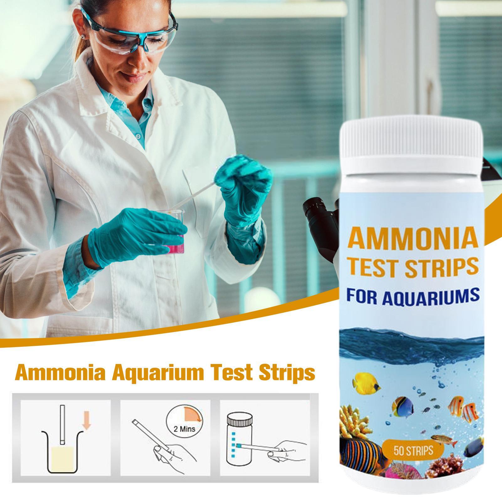 Marine Aquarium Water Test Kit - Strisce per Test dell'Ammoniaca per Acquario,