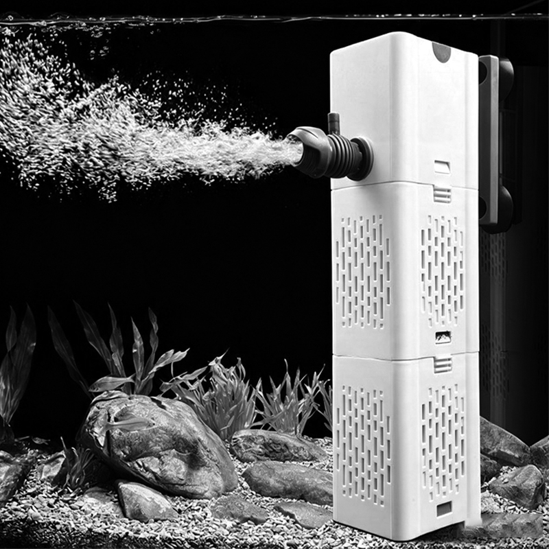 Marine Aquarium Overflow Box - Pompa Filtro per Acquario, Silenziosa, Sommergibile,