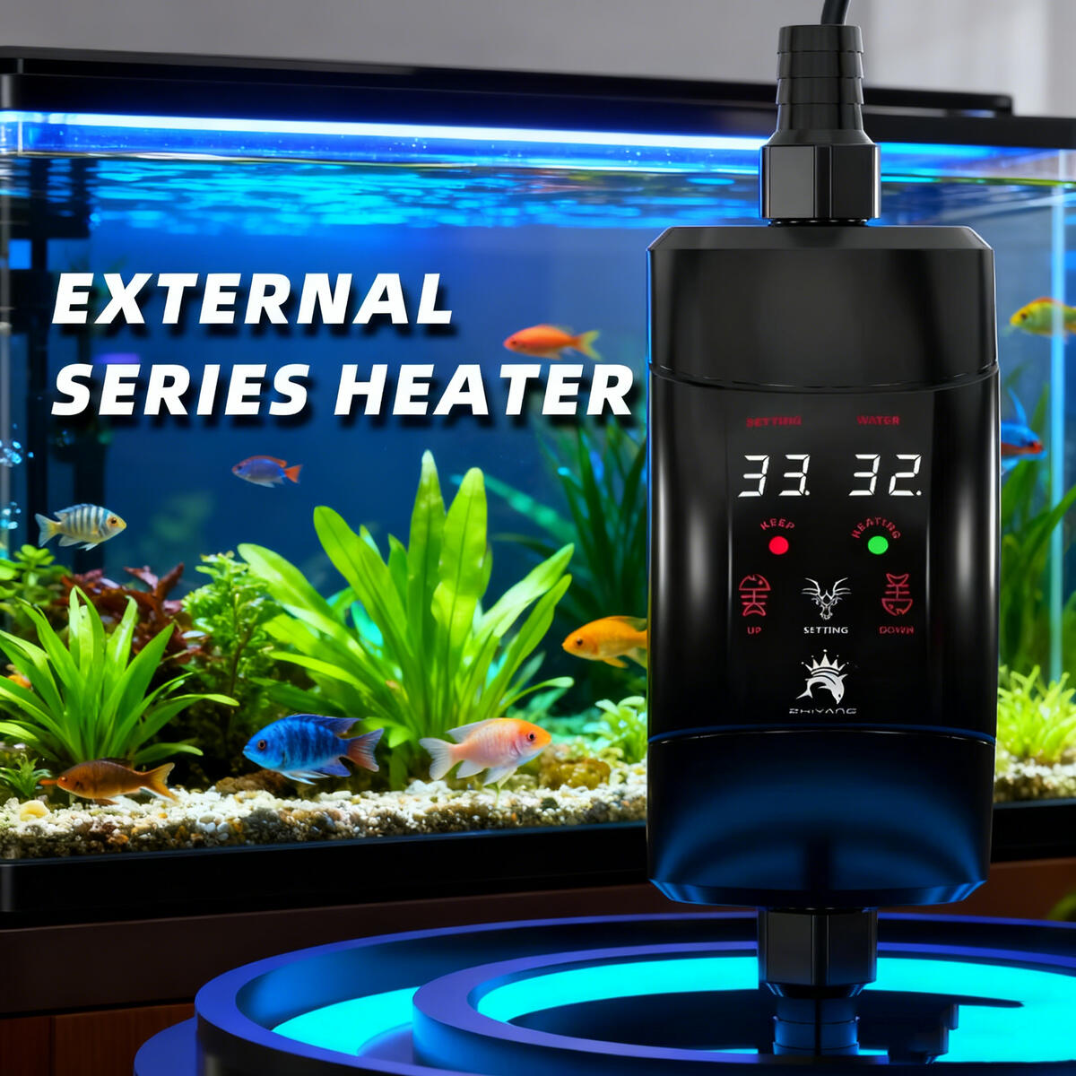 Marine Aquarium Heater - Asta di riscaldamento esterna 300W -1200W