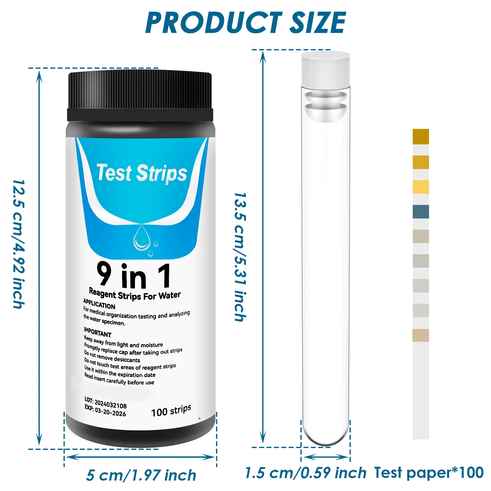 100 pezzi 9-IN-1 test per acqu - Marine Aquarium Water Test Kit recensione e prezzo