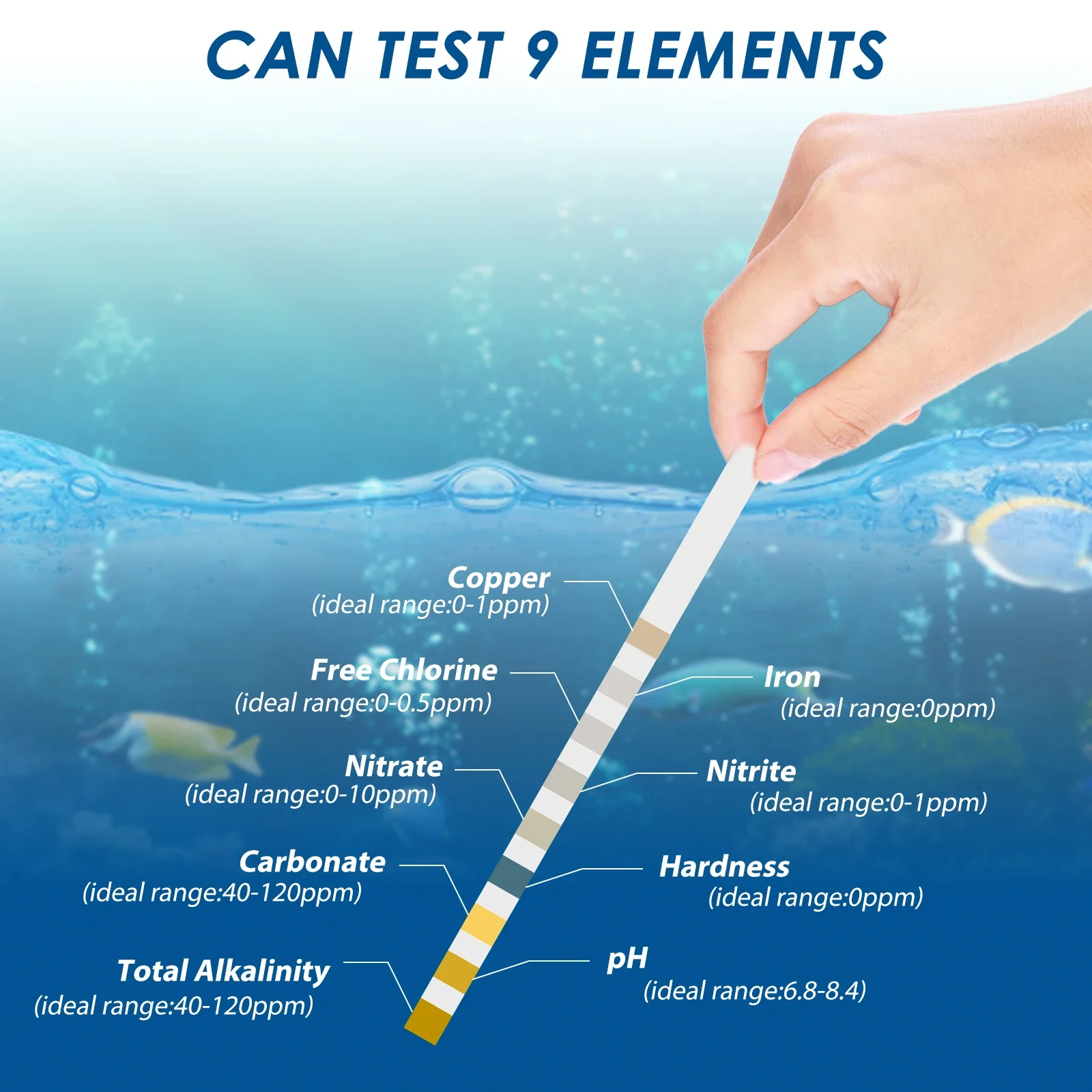 100 pezzi 9-IN-1 test per acqu - Marine Aquarium Water Test Kit recensione e prezzo