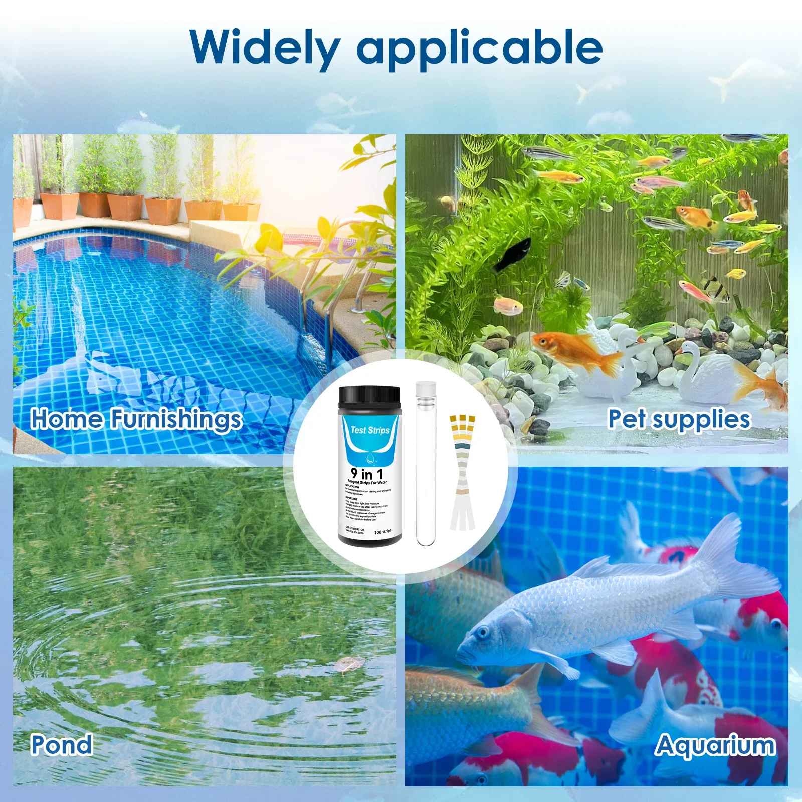 100 pezzi 9-IN-1 test per acqu - Marine Aquarium Water Test Kit recensione e prezzo