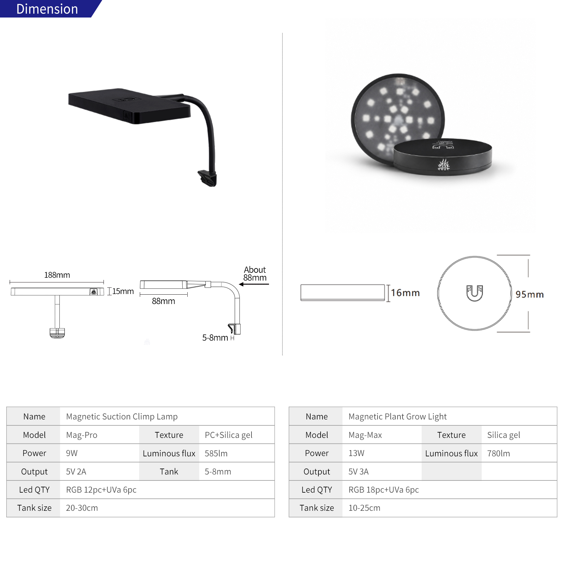 Lampada per la crescita delle  - Aquarium Marine Lights recensione e prezzo